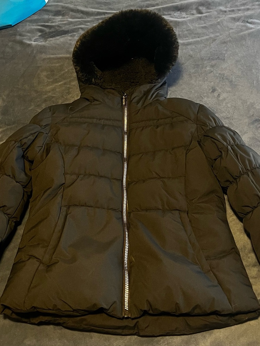 ZeroXposur Kids Black Puffer Jacket with Faux Fur Hood
